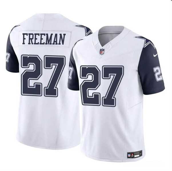 Youth Dallas Cowboys #27 Royce Freeman White 2023 F.U.S.E. Color Rush Limited Stitched Jersey Dzhi